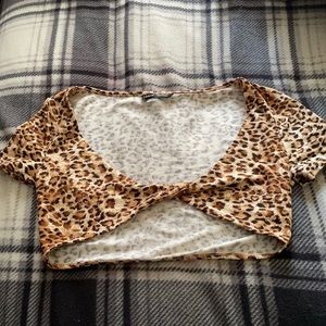 Cheetah Print Cropped Top